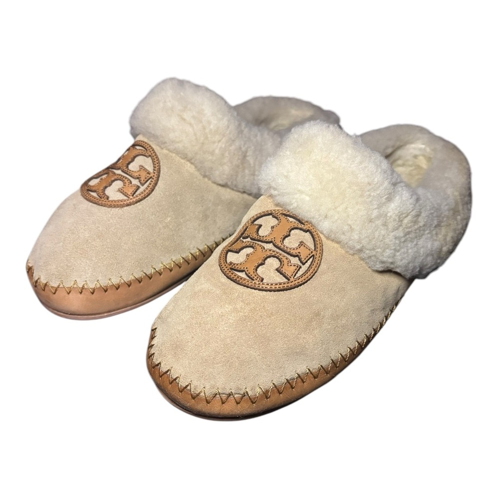 Tory Burch Coley 2 Shearling Slippers Women’s Size 8.5